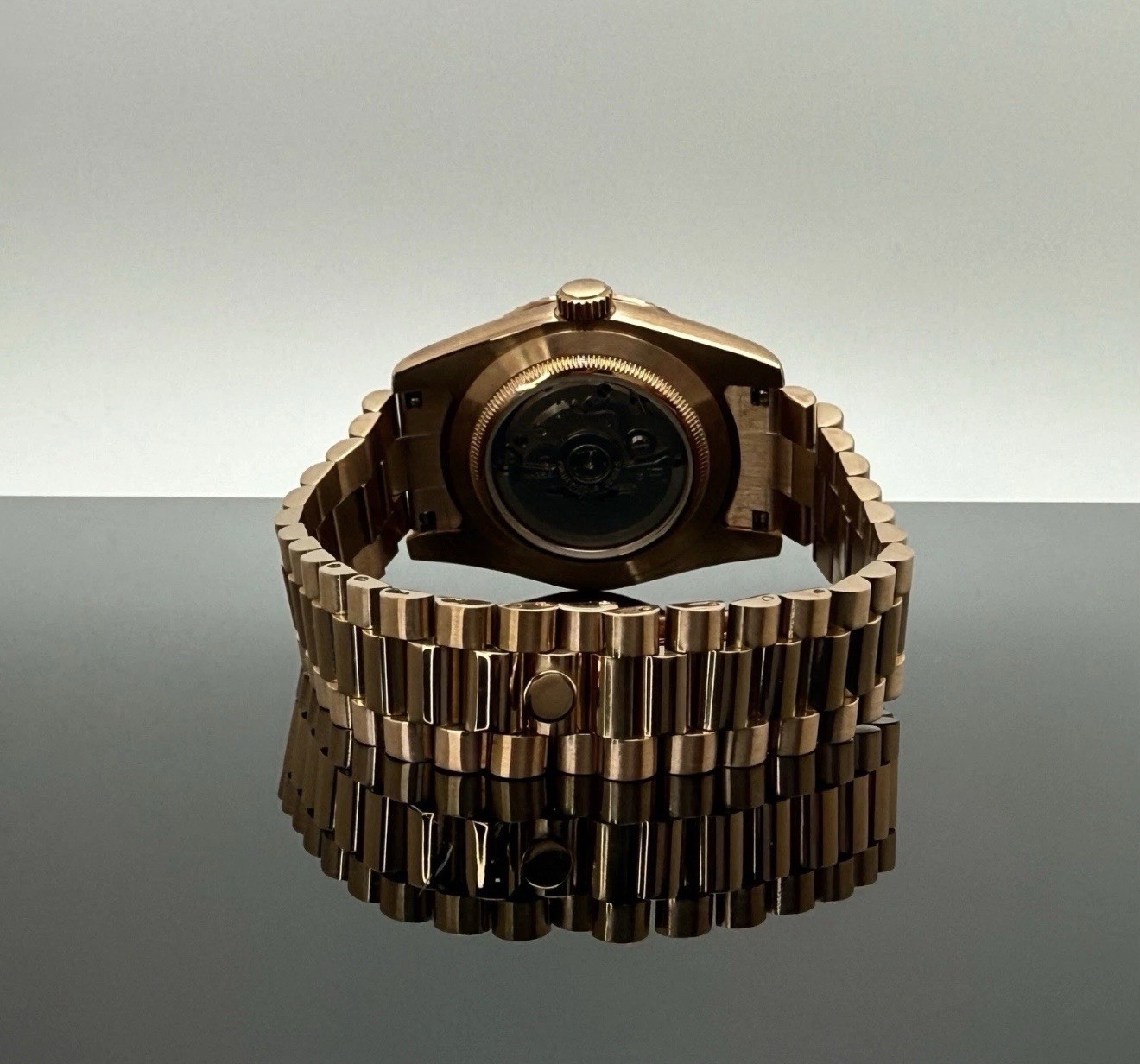 Custom 39mm “Puzzles” DJ Rose Gold Mod Watch Gemstone Markers NH35 Automatic