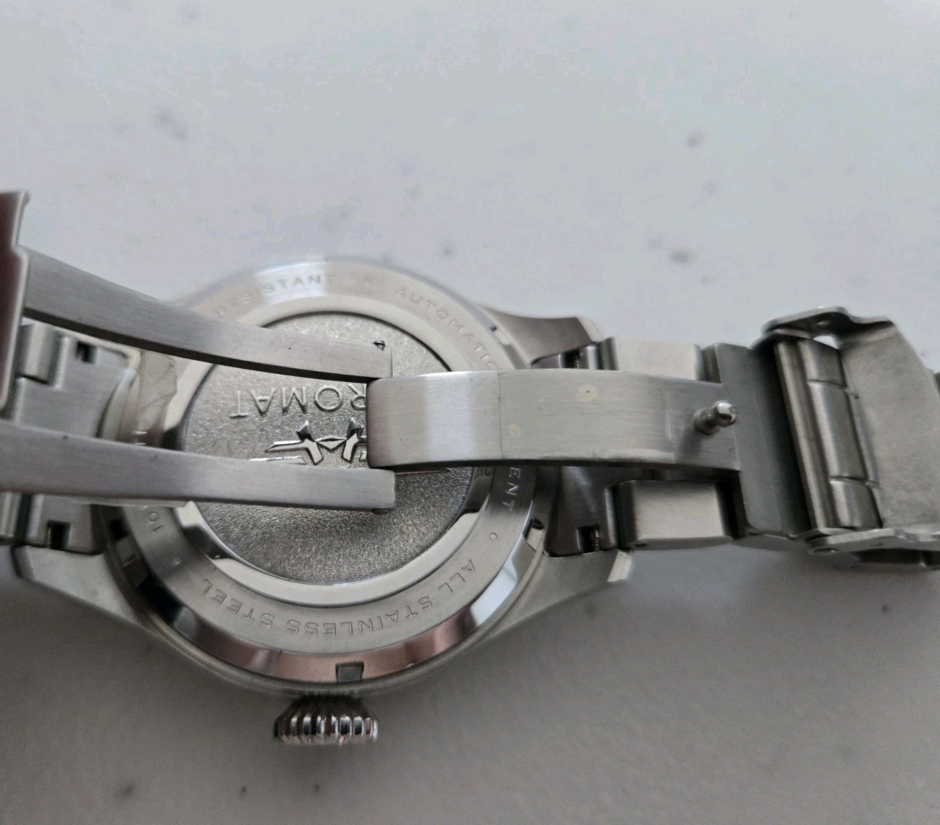 Aeromat Airspeed Automatic Pearl White Dial 44 mm w Stainless Steel Bracelet