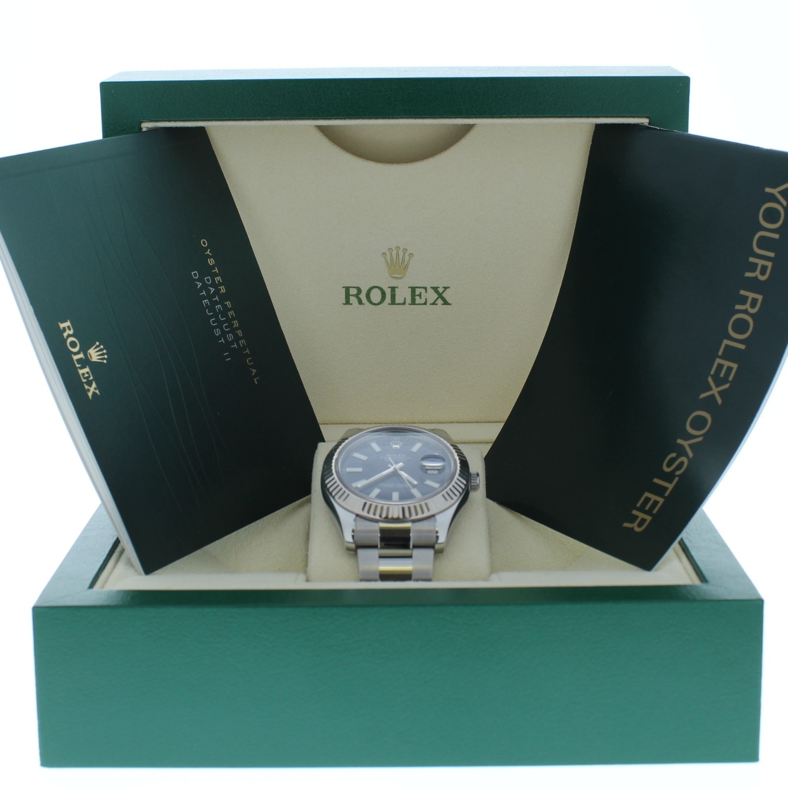Rolex Datejust II 41mm 116334 Black Index Dial Oyster Bracelet
