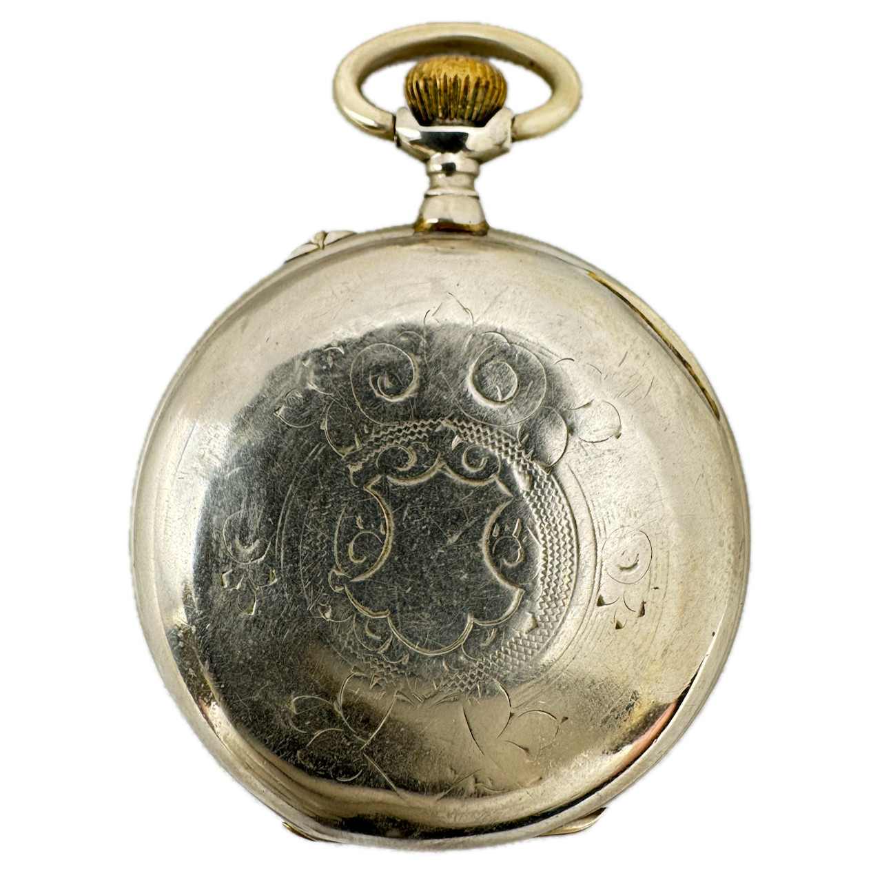 Antique 47mm Unbranded Multicolor Cylinder Escapement Pocket Watch Swiss