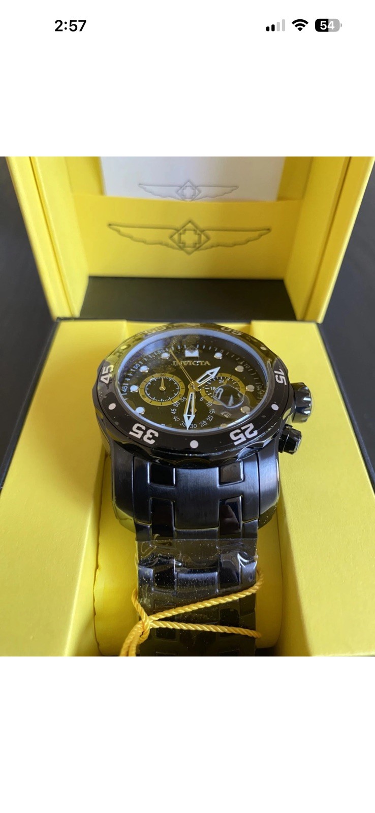 NEW Invicta Men’s 48mm Pro Diver SCUBA Chronograph COMBAT Triple Black SS Watch