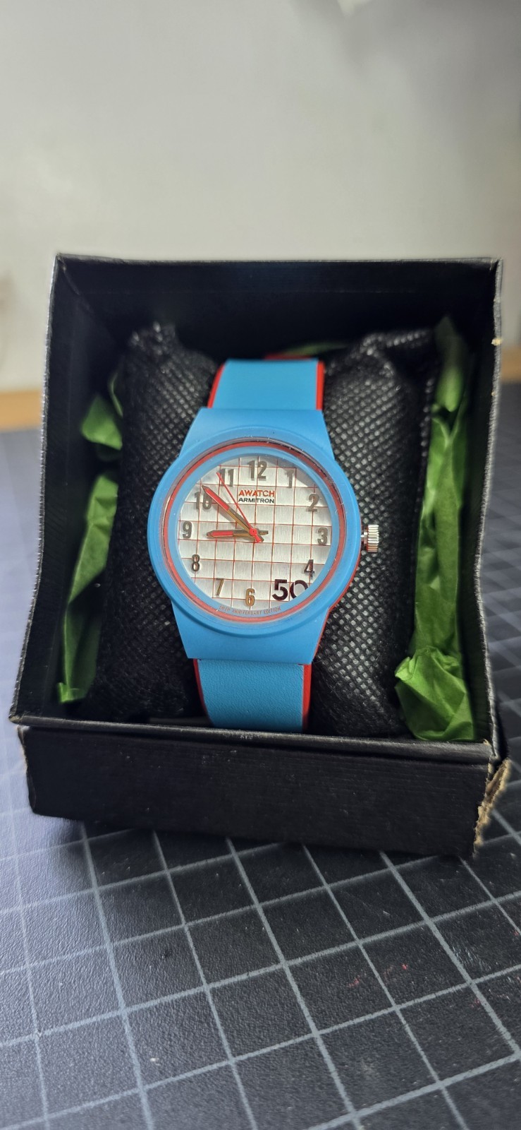 Armitron A.WATCH 50th Anniversary Edition Blue & Red Silicone Watch NEW