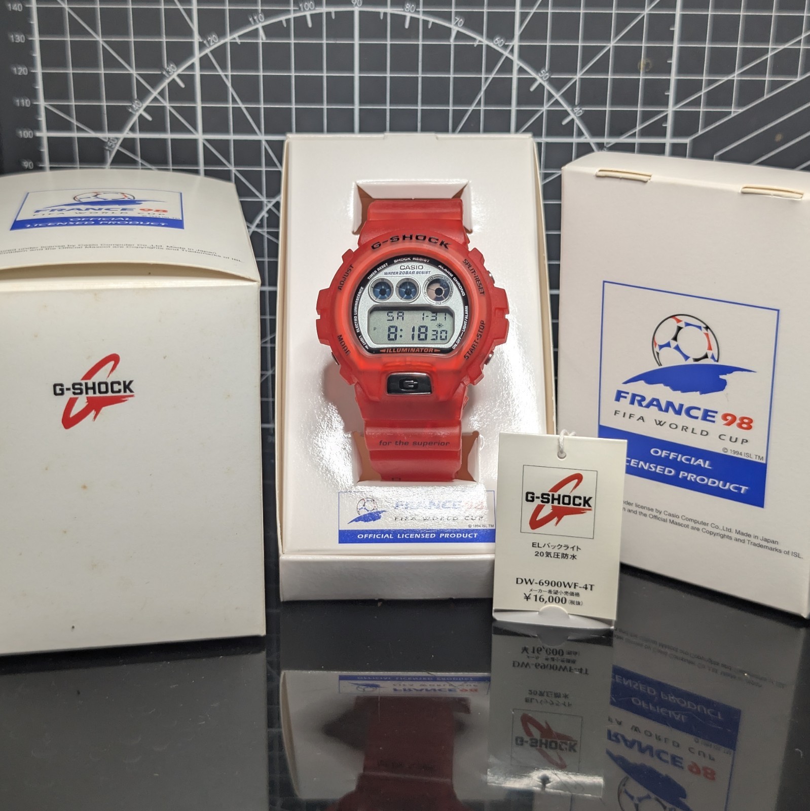 Casio G-Shock FIFA DW-6900 World Cup Red Skeleton Limited Edition DW-6900WF-4T
