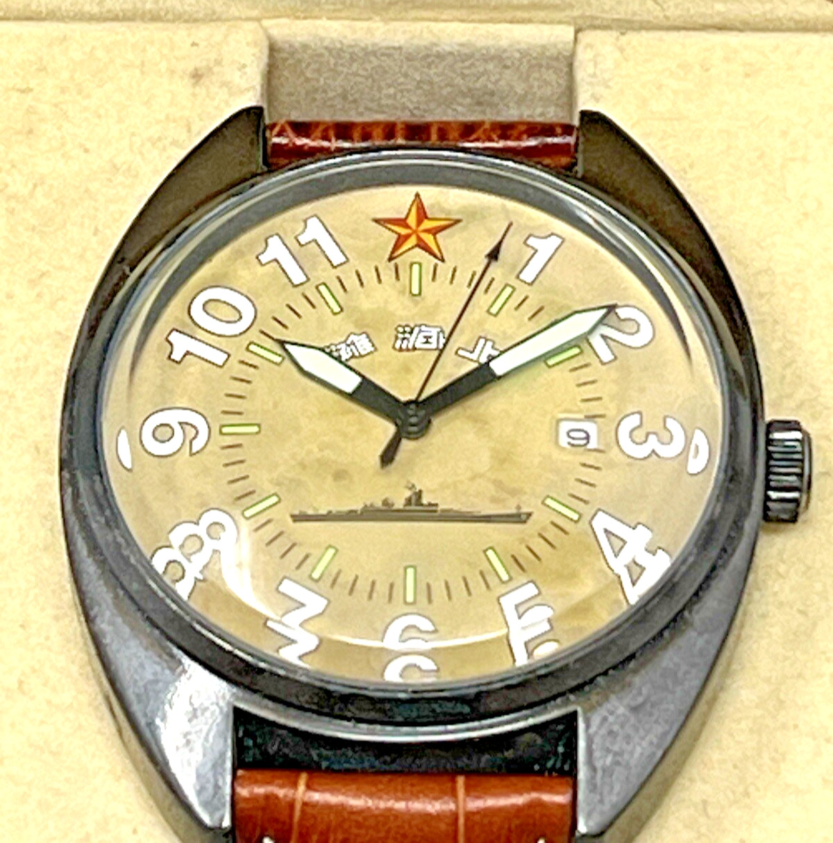 SHANGHAI TANG 21 Jewels Water Resistant Automatic Chinese Navy Watch