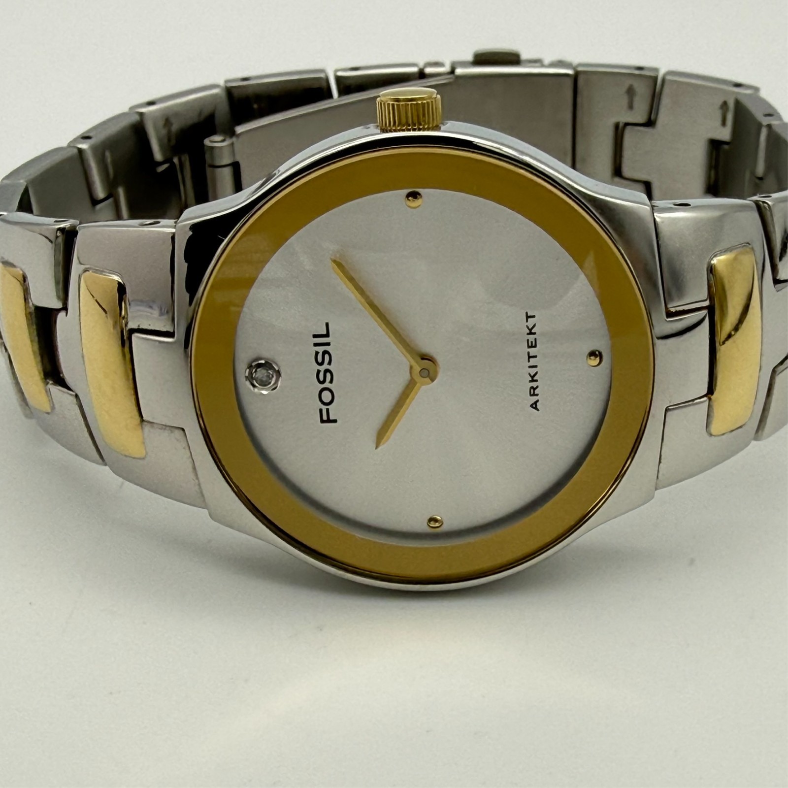 Men’s FOSSIL Arkitekt All Stainless Steel Two-Tone Classic 35mm Watch, FS3029