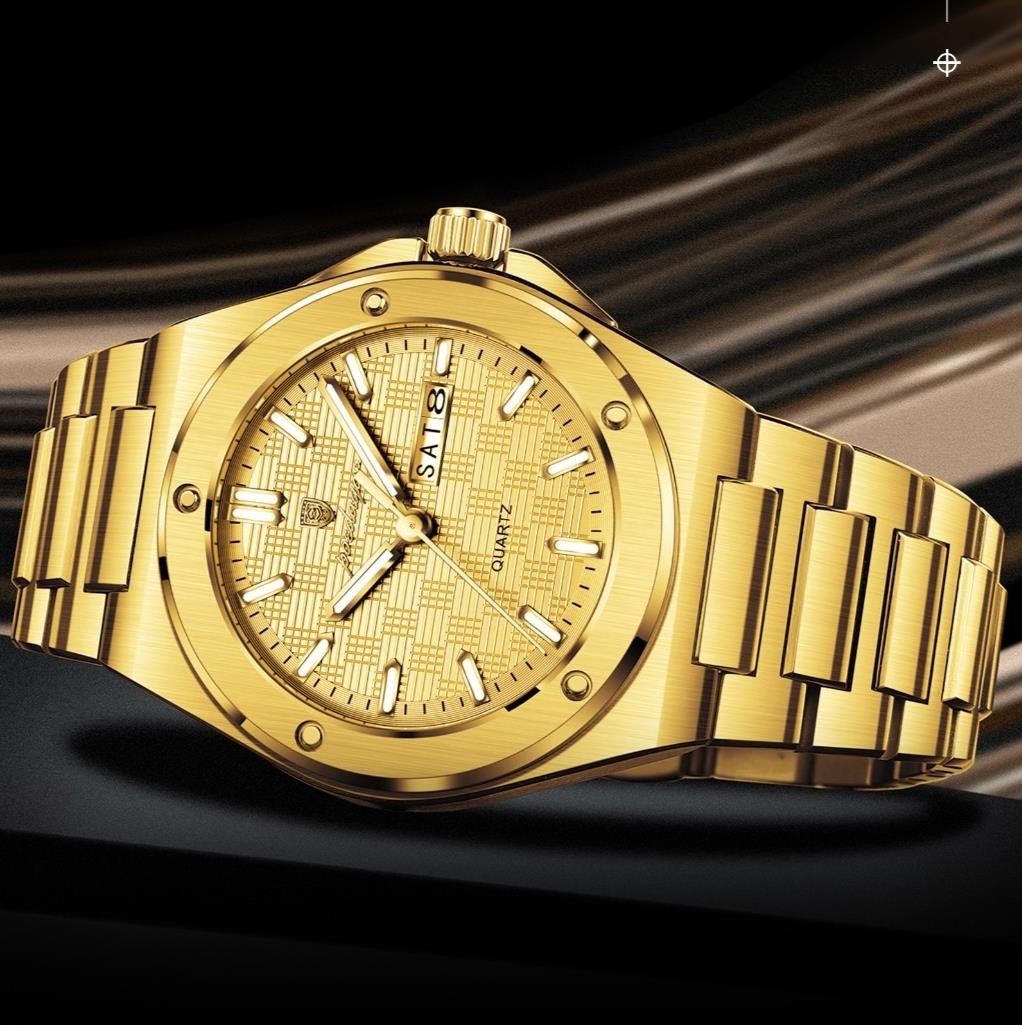 41MM POEDAGAR Quartz Men’s Watch Luxury 30M Waterproof Stainless Luminous NEW