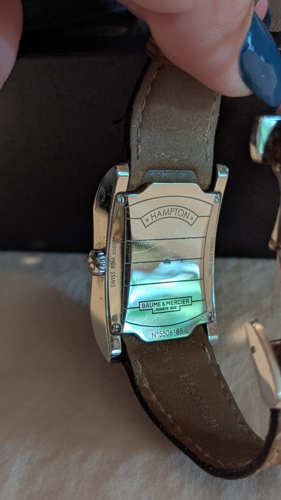 Baume & Mercier Hampton Automatic Swiss Made Date Brown Dial Leather Strap