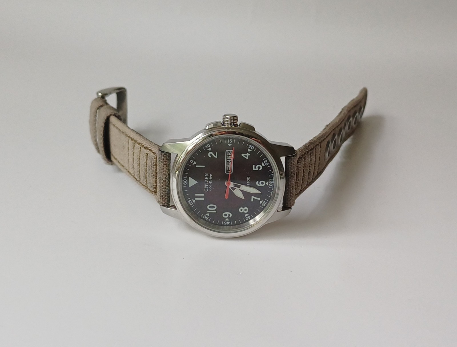 Citizen Men’s Eco-Drive Military Style Day/Date Quartz Watch BM8180-03E, 37 mm