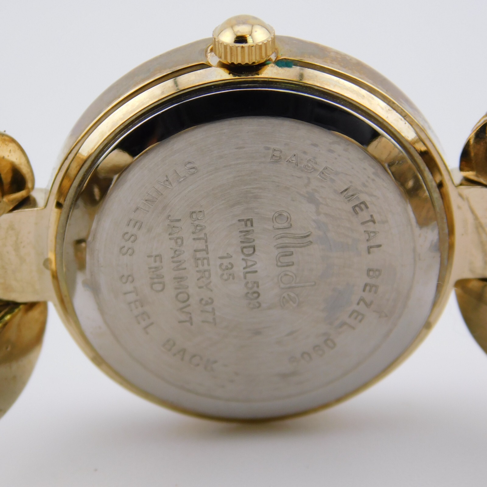 allude FMDAL593 Gold Tone Quartz Analog Women’s Watch Sz. 7″ New Battery