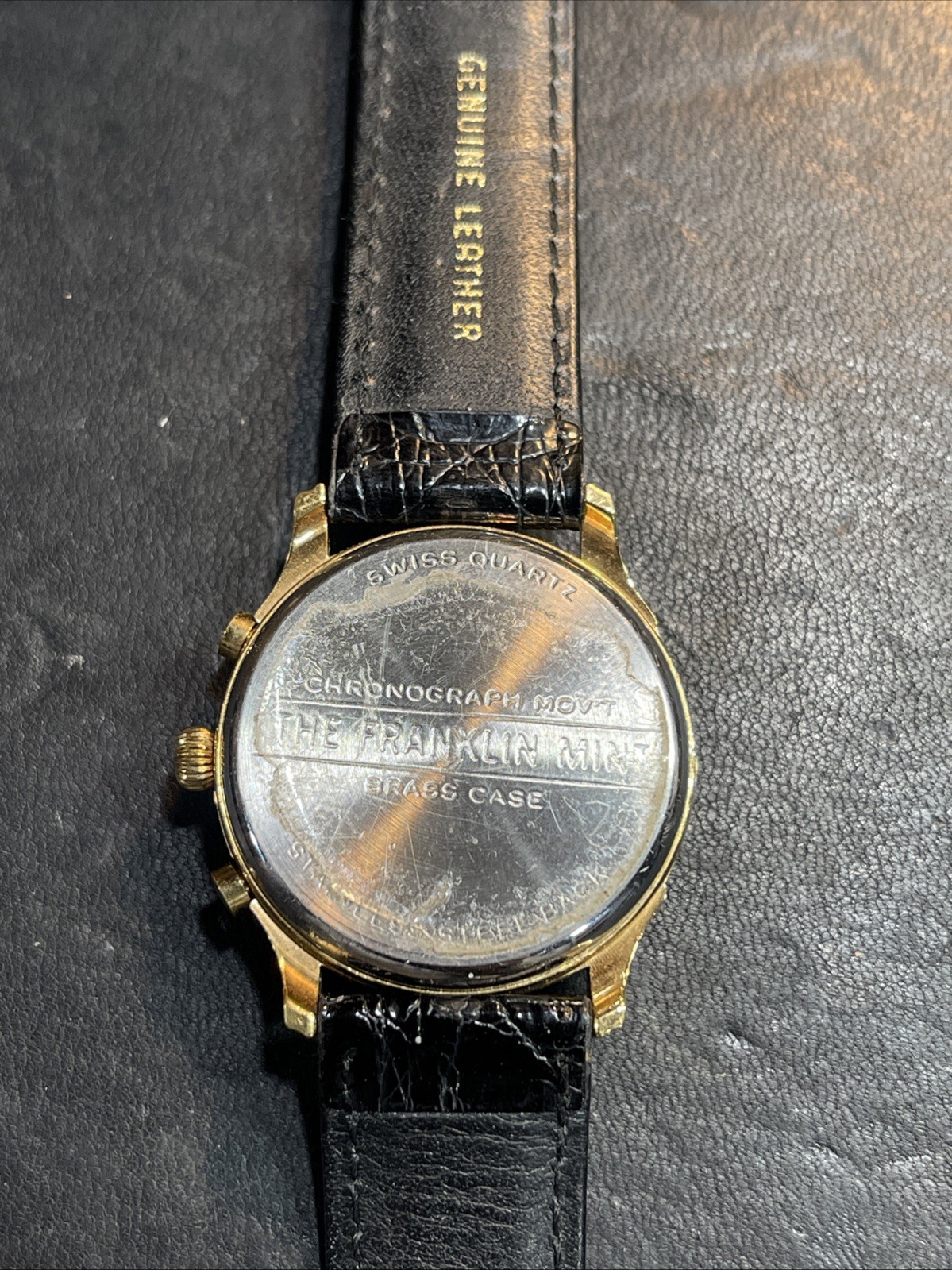 The Franklin Mint Swiss Made Chronograph Quartz Watch (30 Meters) Running