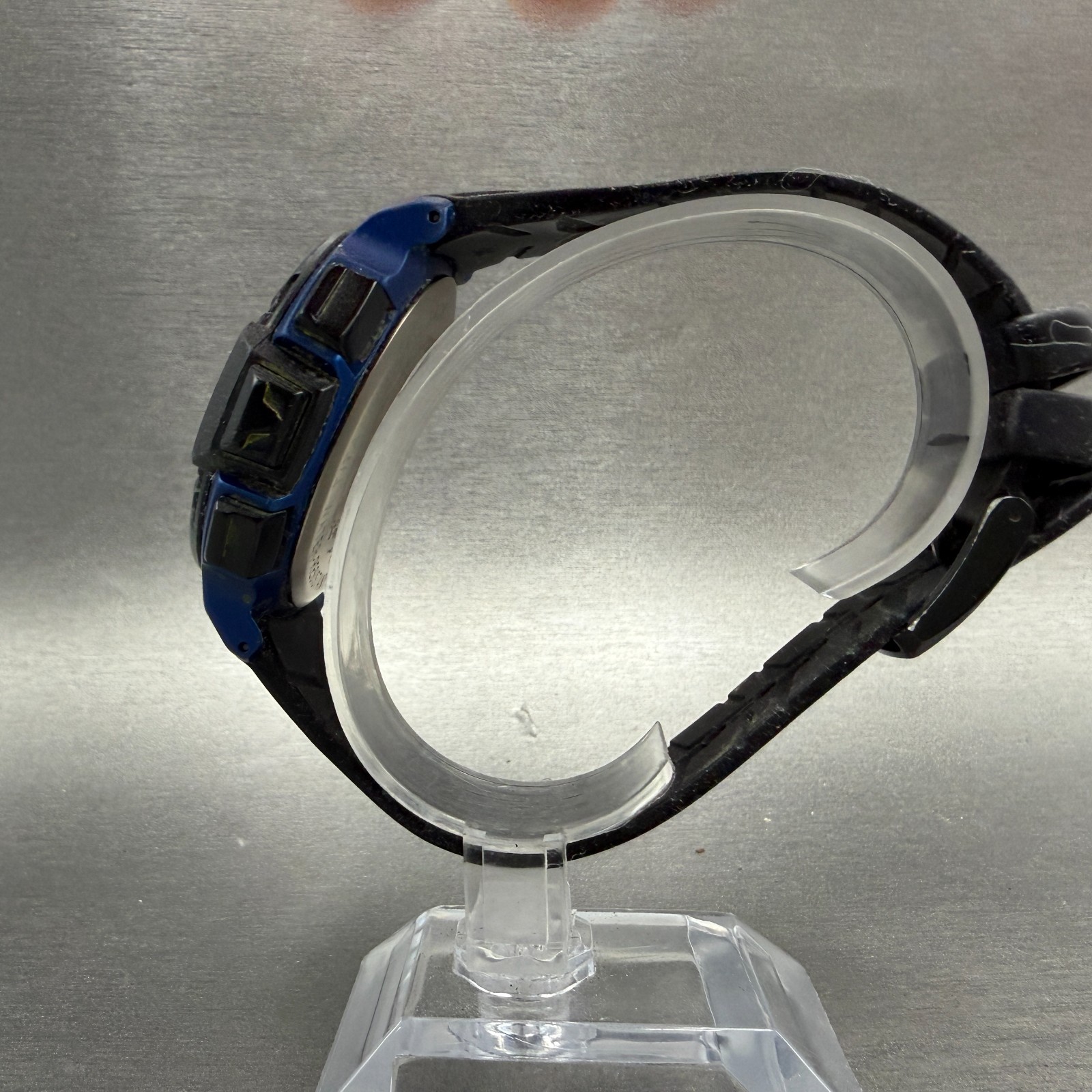 Tissot T-Touch Watch Men 47mm Black Blue Ana Digi Alarm Chrono New Battery W/Box