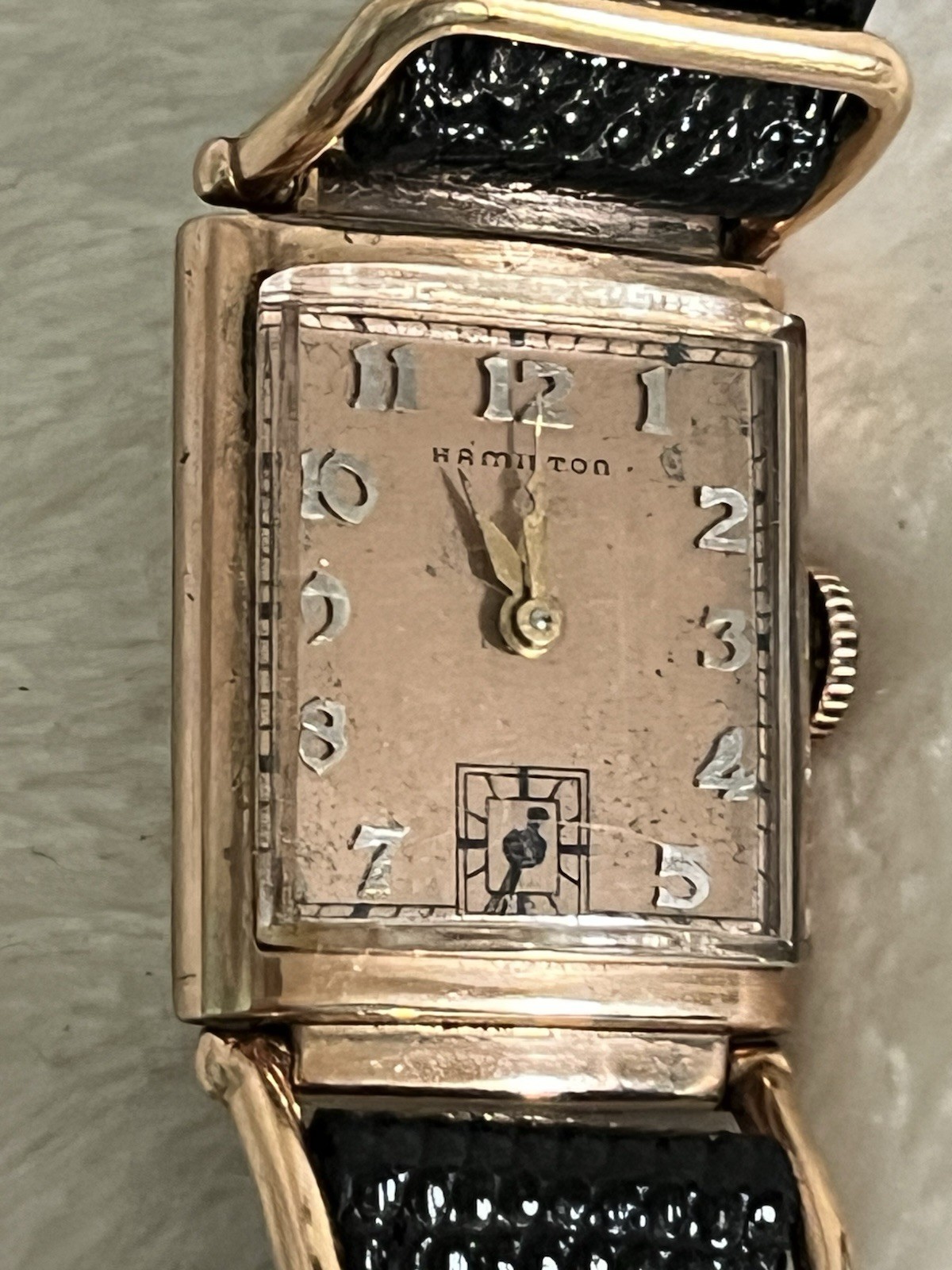 Working Vintage Hamilton Watch 14k Rose Gold Filled Watch