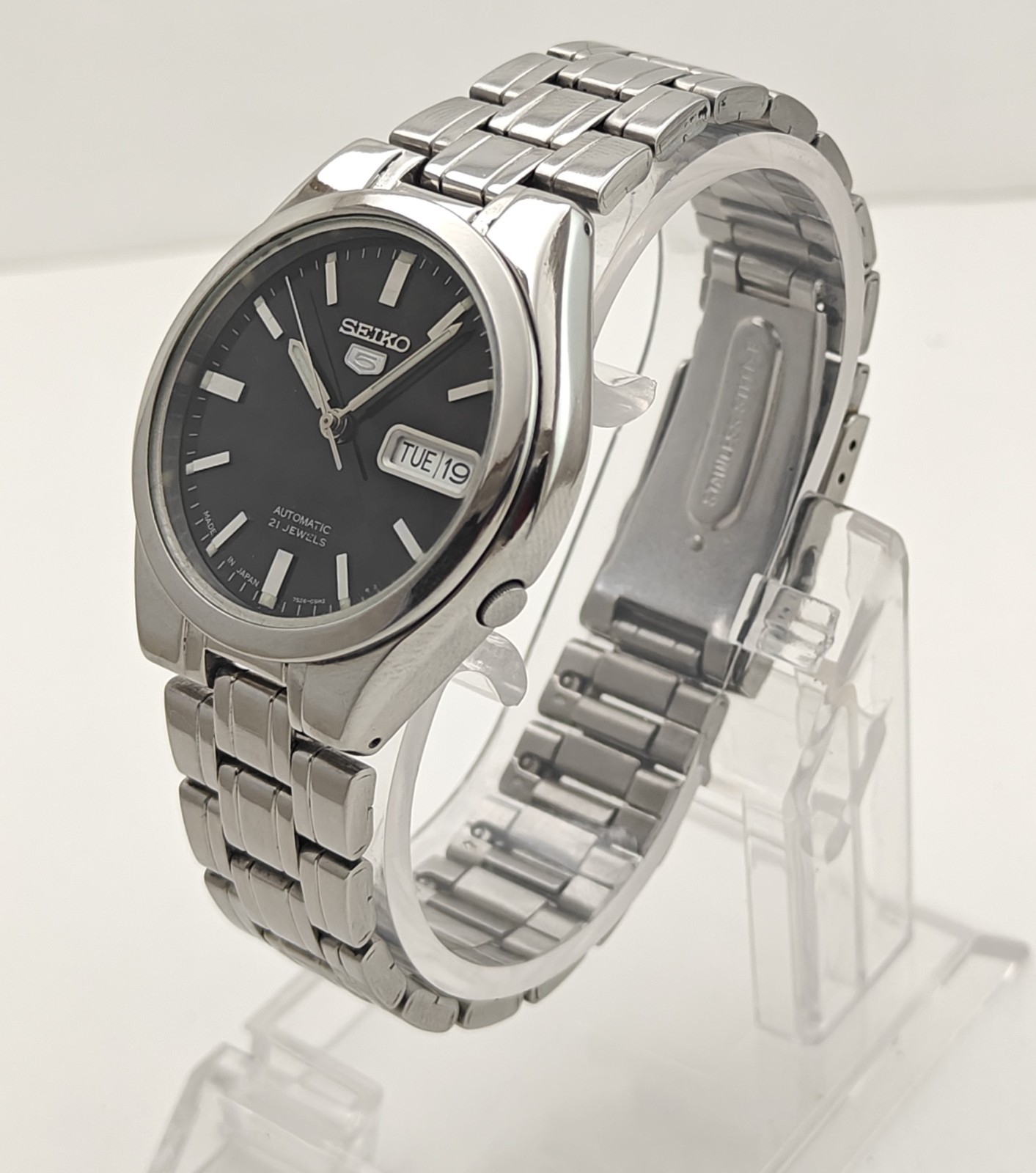 Seiko 5 Vintage Automatic Black Dial – 1990, Japan-M |Ref 7S26-03E0 | 21Jewel