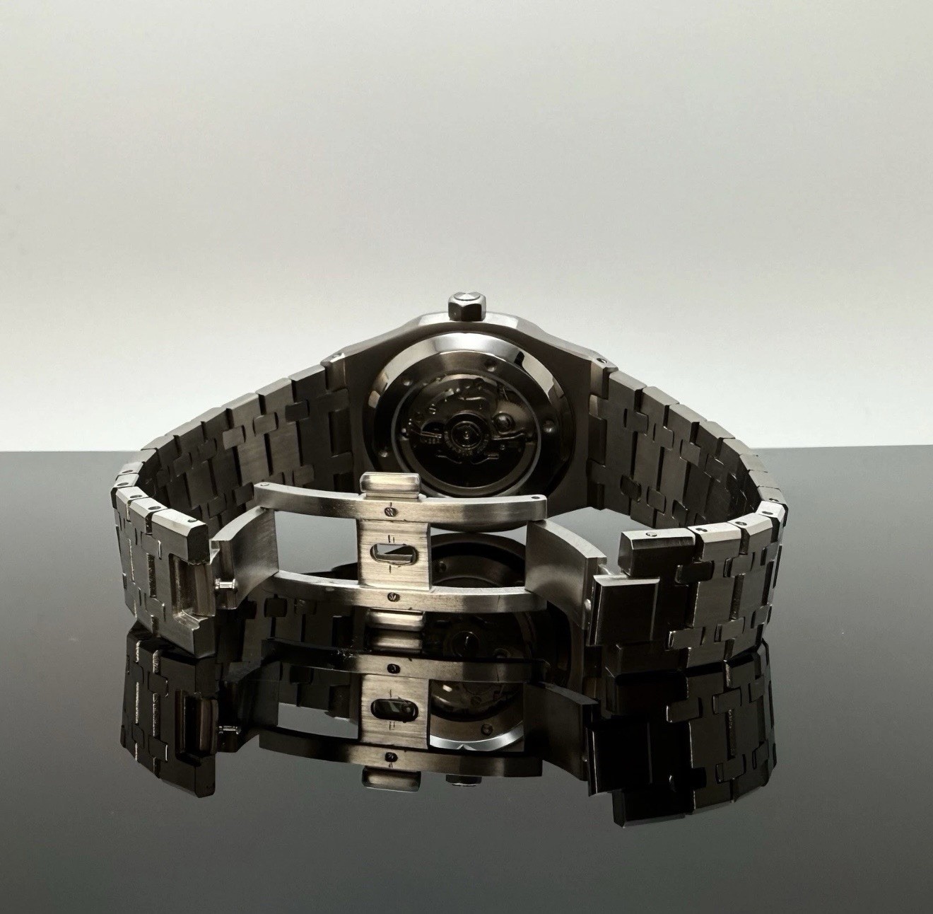 Custom 41mm BK Dial “RO” Style Mod Watch Glassback w/ NH35 Automatic