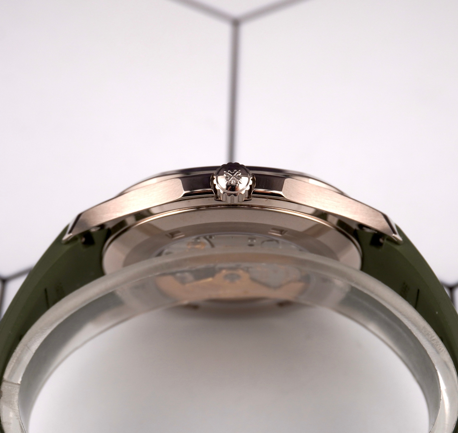 Patek Philippe Aquanaut Jumbo 18K White Gold Khaki Green Men’s Watch 5168G-010