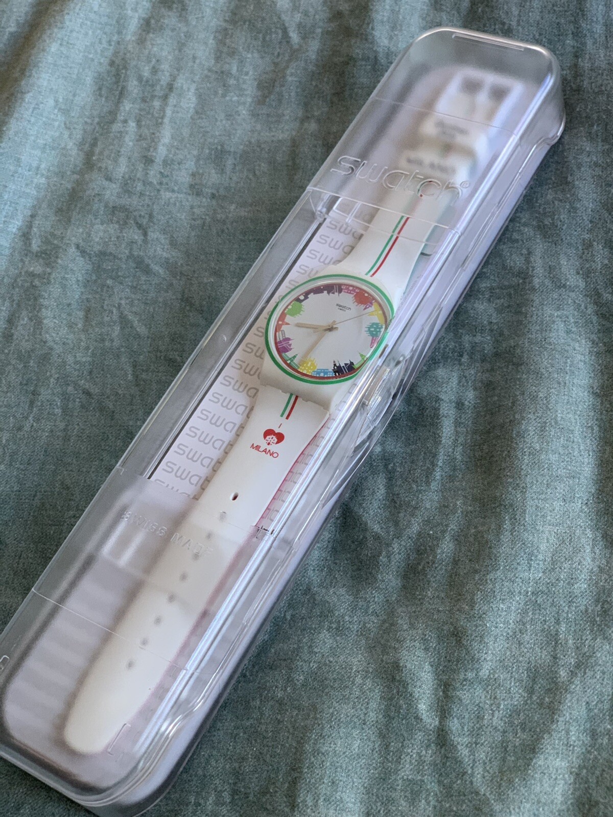 SWATCH (SUOZ228) 2016 LIMITED EDITION All Mia The City GREETINGS FROM MILANO New