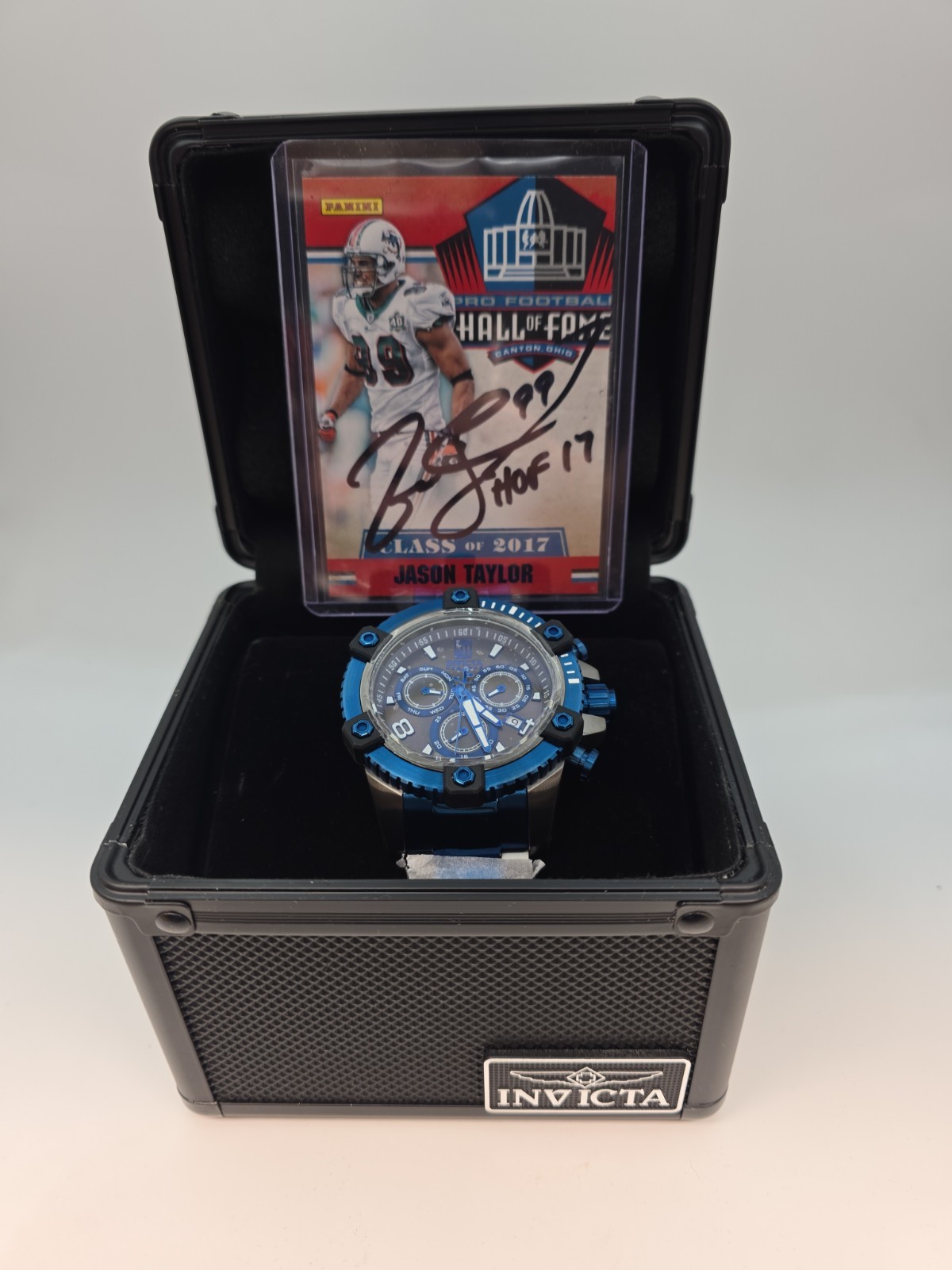 Invicta Reserve Prototype Jason Taylor Chronograph Watch W/case HOF auto Card