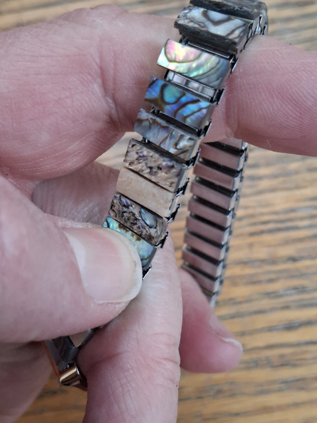 Unitron all abalone dial and bracelet ladies watch