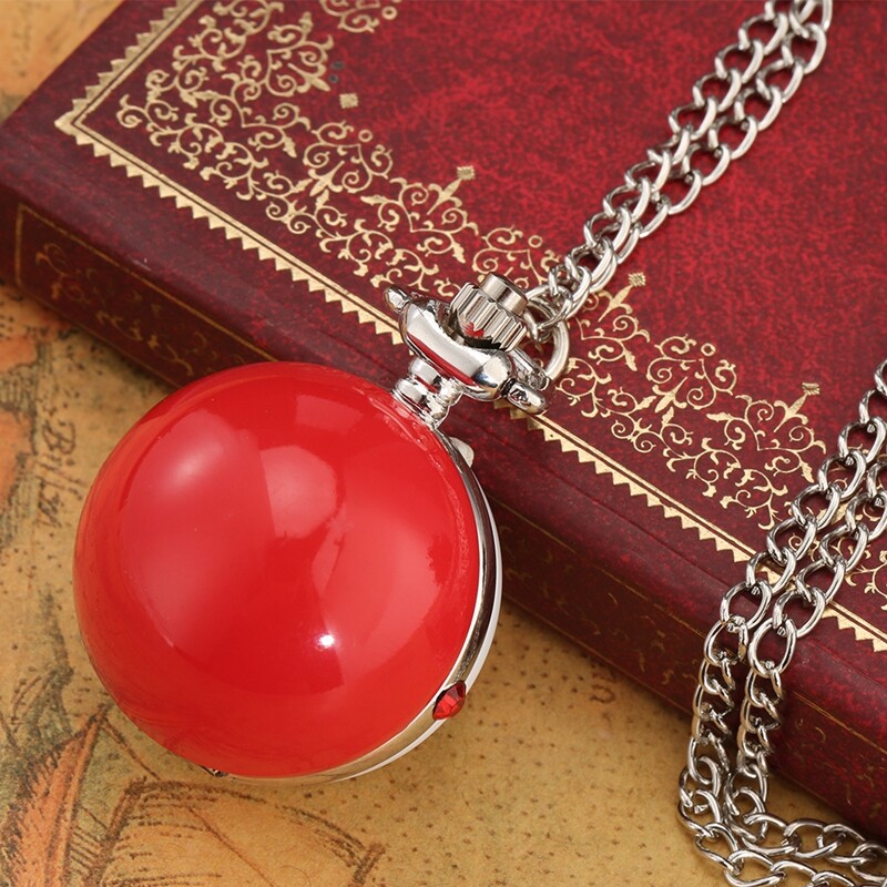 Pocket Watch Necklace Gift Arabic Numerals Dial Modern Fashion Style Retro Chain