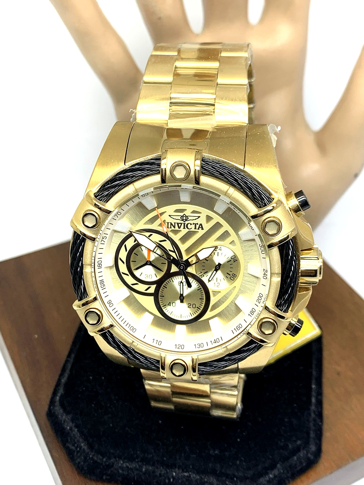 Invicta Mens Watch 25515 Bolt Quartz Chronograph Gold Stainless Steel Diver 52mm