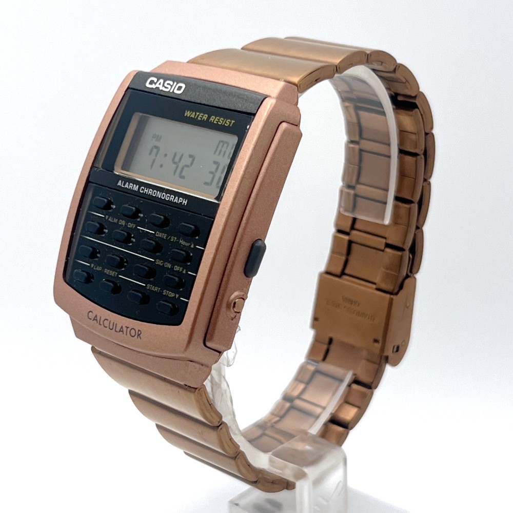 CASIO CA506C-5A Data Bank Calculator Watch, Rose Gold
