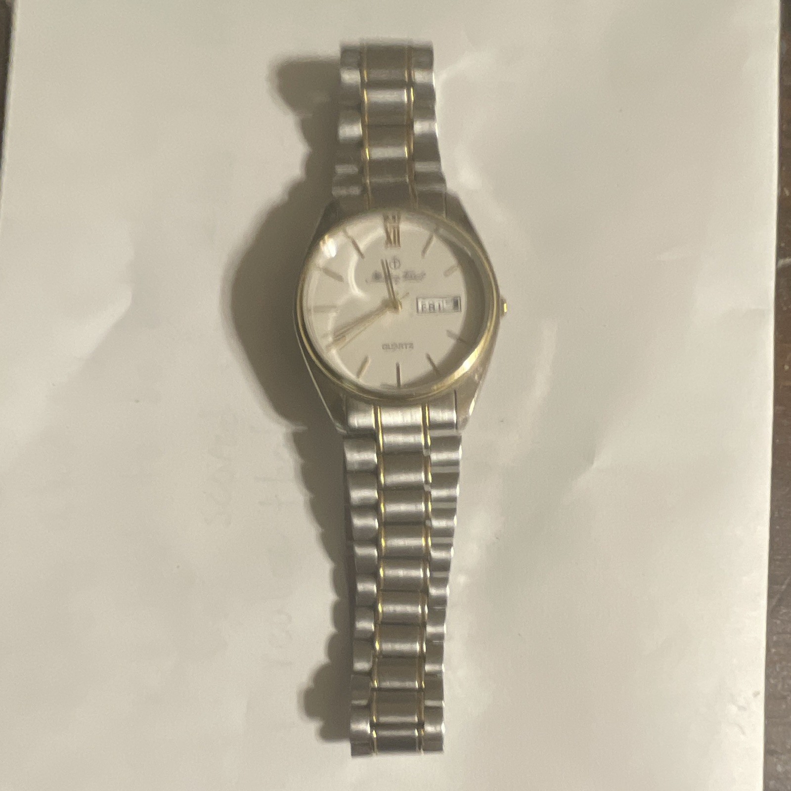 Mathay Tissot Quartz Two-Tone Stainless Steel Day/Date Analog Dress Watch