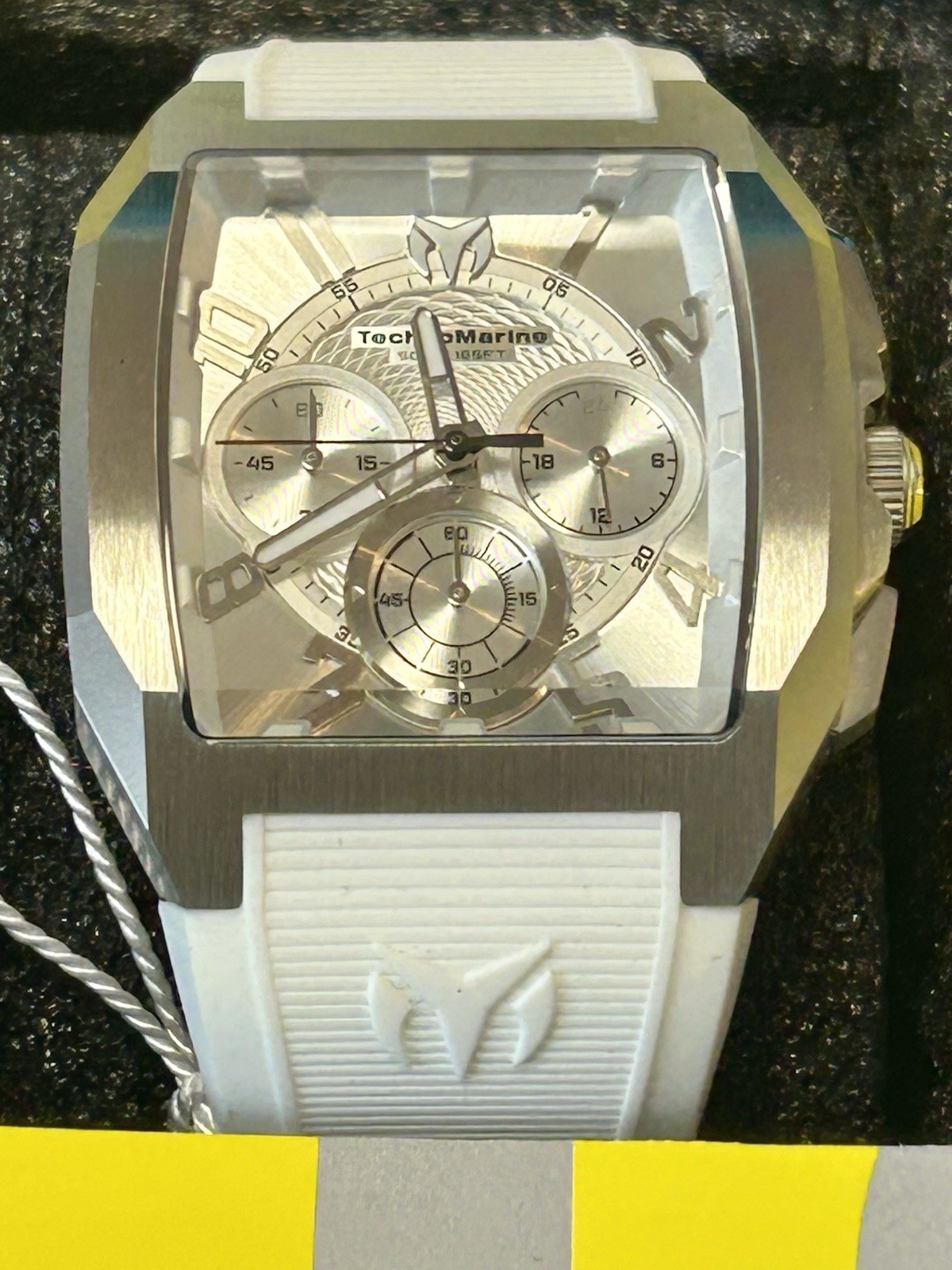 TechnoMarine Aqua Quadrant, WR 50m 43mm, New/Box/3yr Wnty, 8.5” Adjust TM-225120