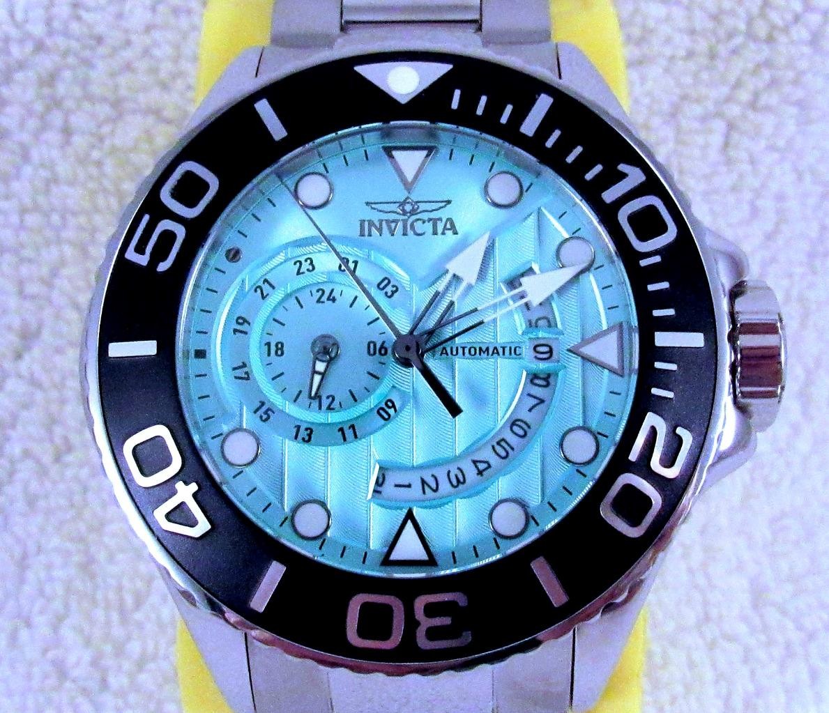 INVICTA 47541 Grand Diver Miyota 8217 Turquoise Dial 52MM 21J Upgraded Bracelet
