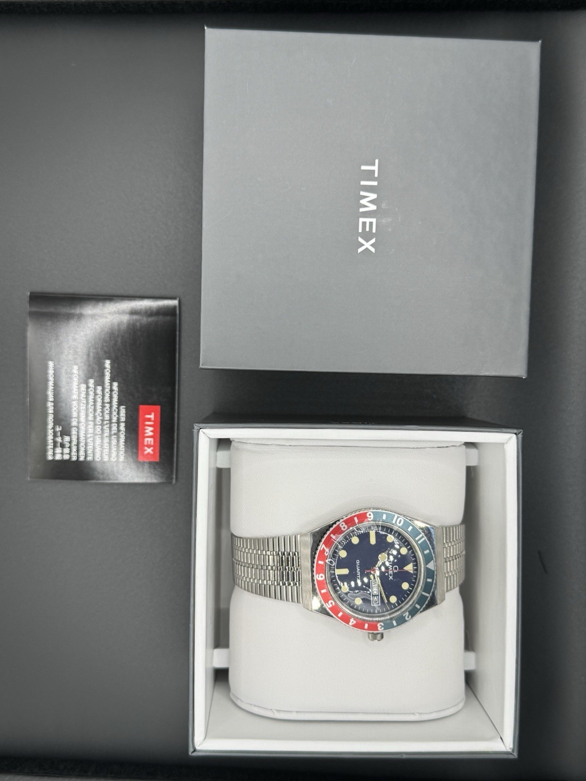 ***BRAND NEW*** Timex Q Reissue Pepsi Bracelet w/ Box