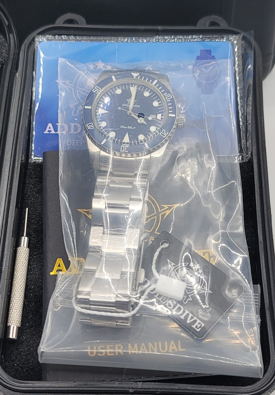 Addiesdive AD2068 Miyota 2115 Quartz Dive Watch. US Seller!!!!!
