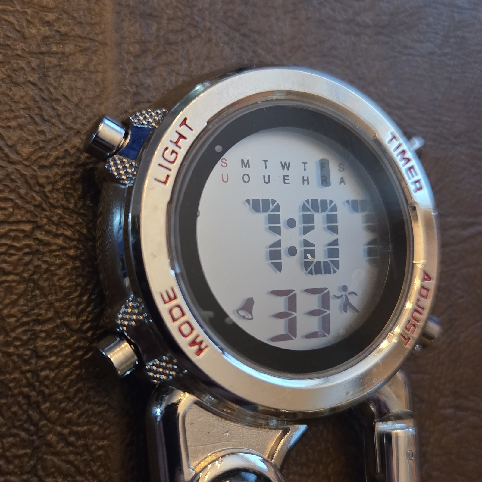 Multifunction Outdoors Backpack Clip-On Carabiner Compass Date Digital Fob Watch