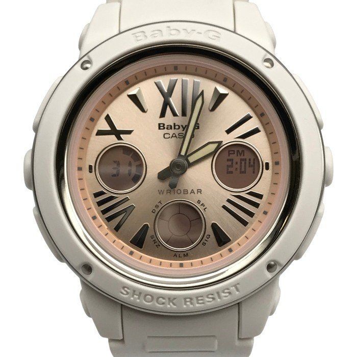 CASIO Baby G Women s Digital Quartz Round Casual Watch White BGA 152 7B2JF Used