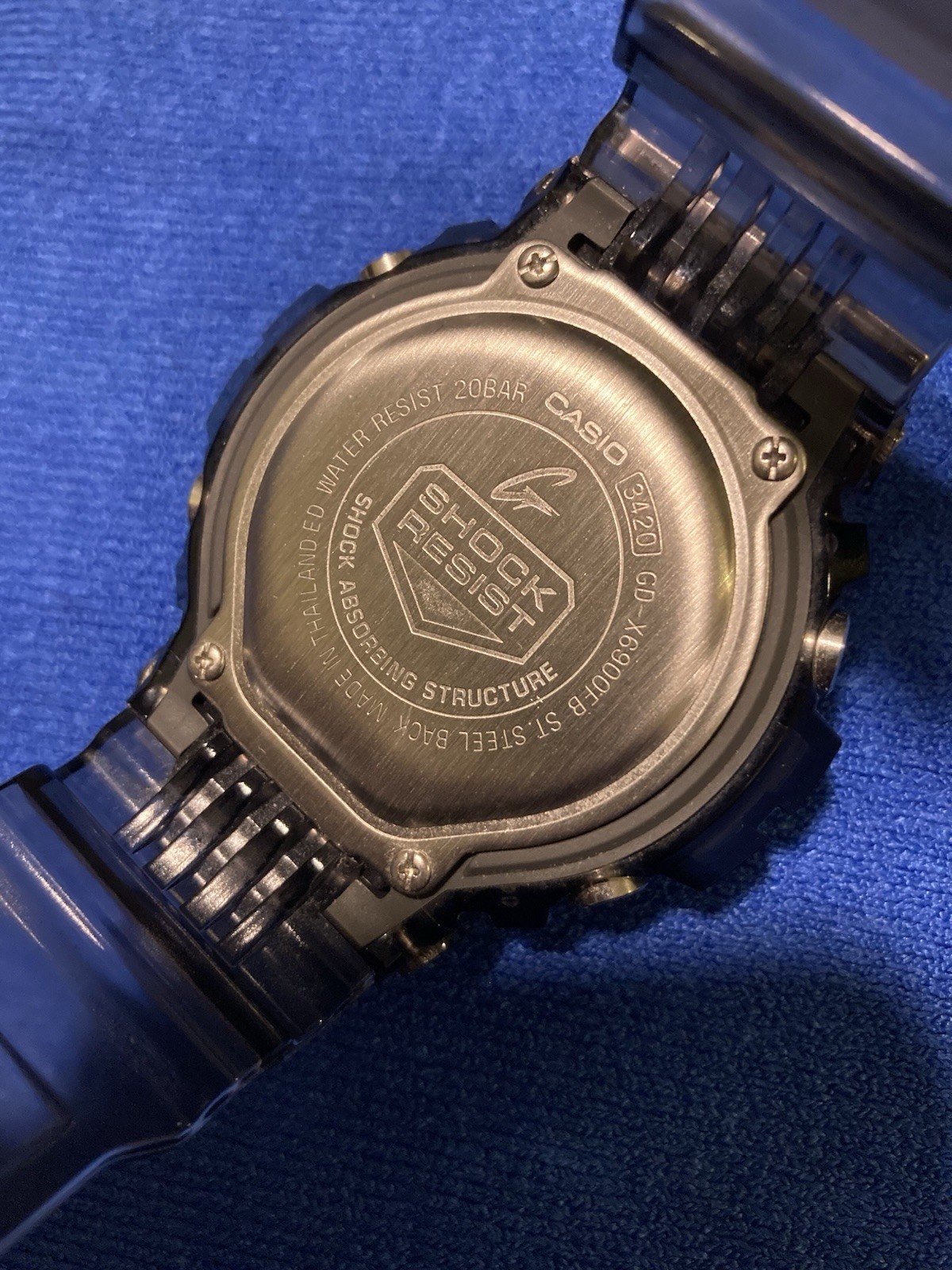 Casio G-SHOCK GD-X6900FB8B Digital Transparent Smoke Gray/Silver Quartz Watch