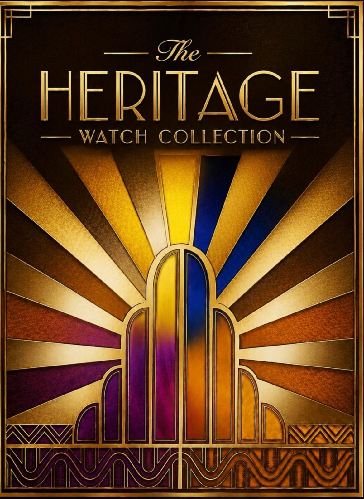 1990s HELBROS ‧ French Vintage‧Blue & Gold Bezel ‧ New Strap