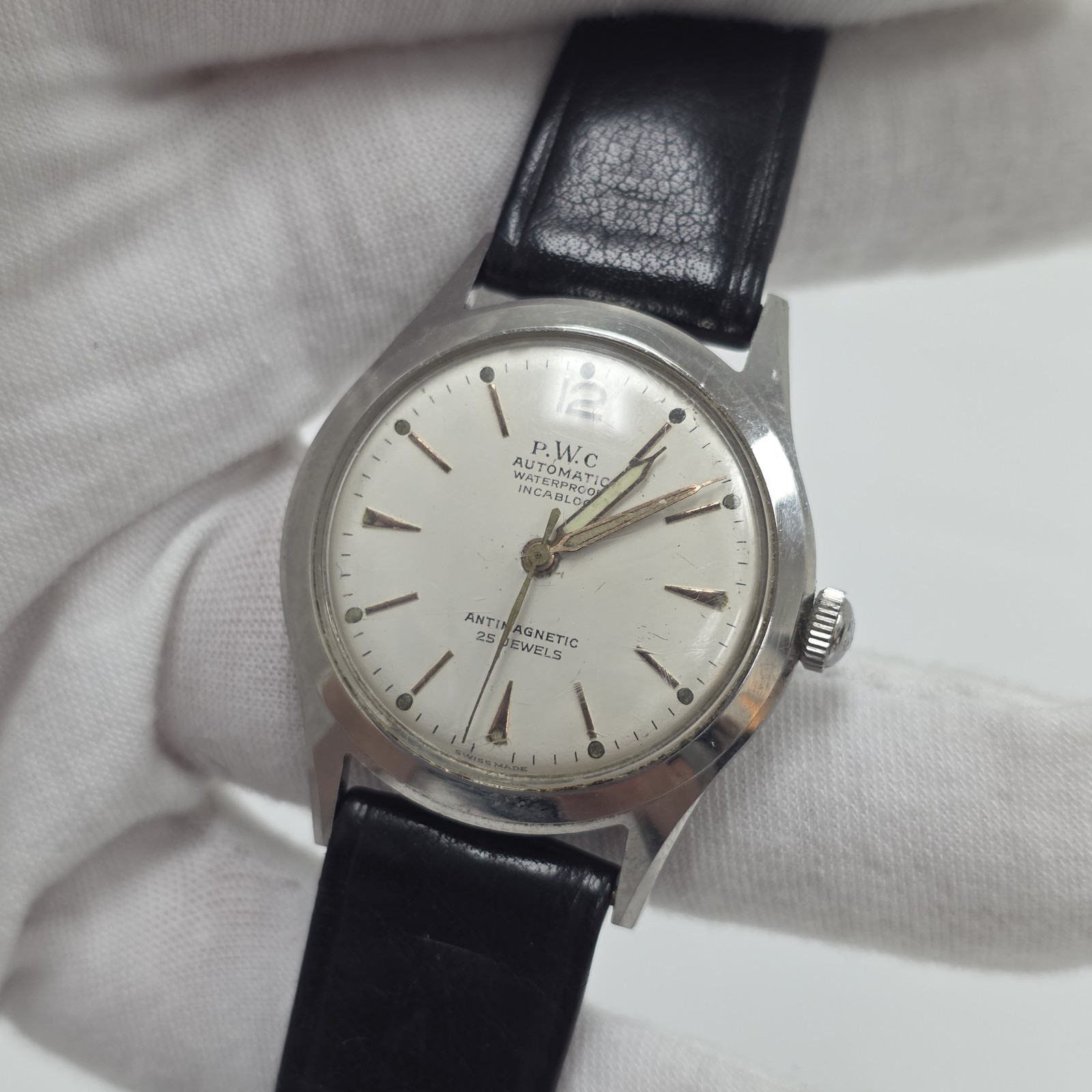 Vintage PWC Automatic 25 Jewels Men’s Watch Swiss Felsa 1560 Movement