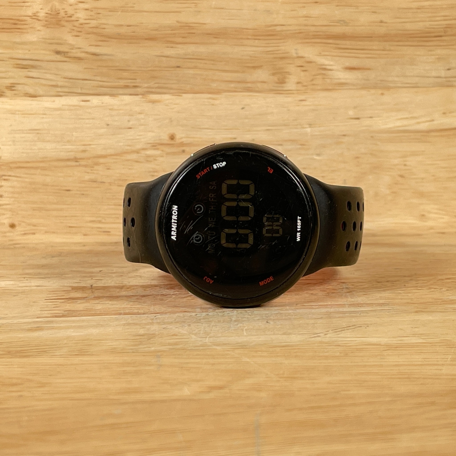 Armitron Pro Sport M1185A Unisex Balck Rubber/Silicone Strap Digital Wrist Watch