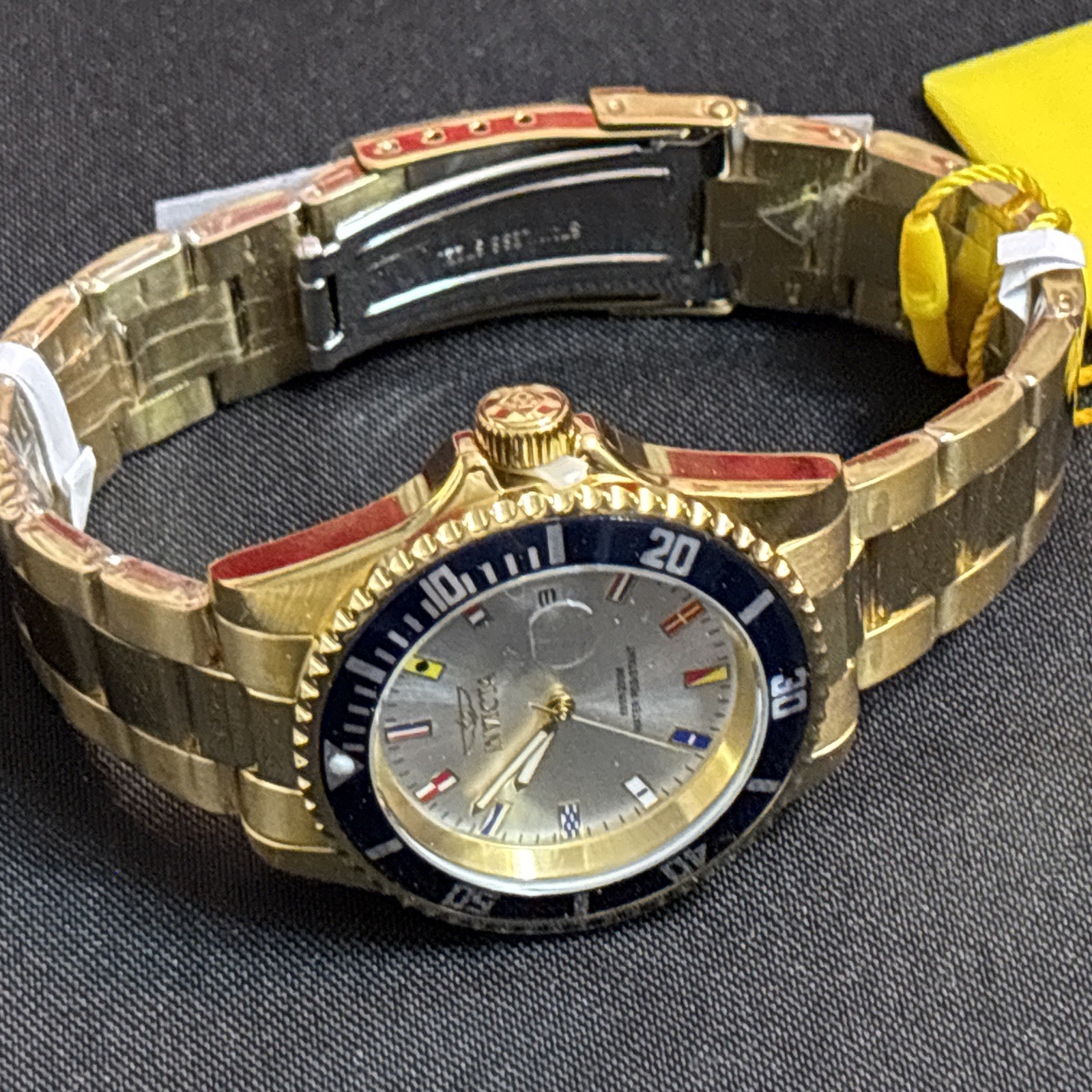 Invicta PD Jetsetter 40mm SS Gld Tone Bracelet Quartz Mens Watch 49886