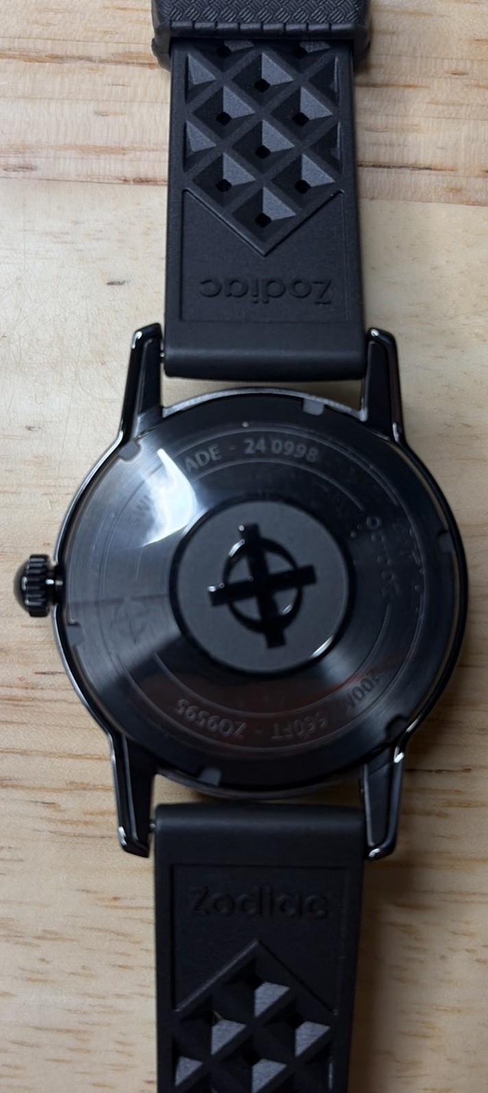 Zodiac Super Sea Wolf Black Ceramic Diver Automatic Blue Dial ZO9595