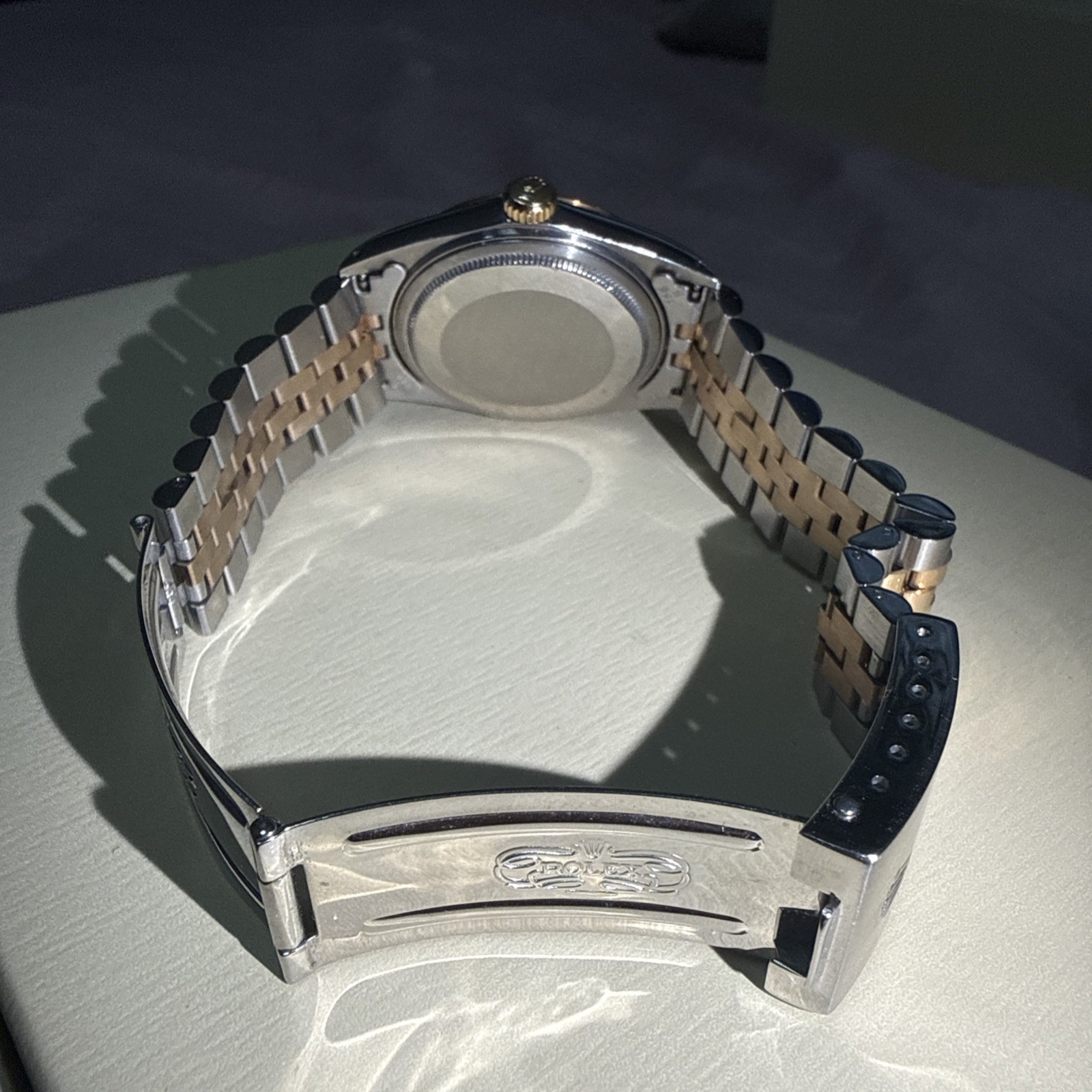 Rolex Datejust 36mm Yellow Gold Fluted Green Diamond Dial Jubilee Watch