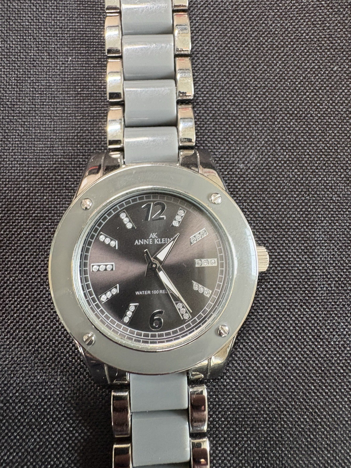 Anne Klein AK Women’s Quartz Gray Dial SS Bracelet 100m Water Resistant