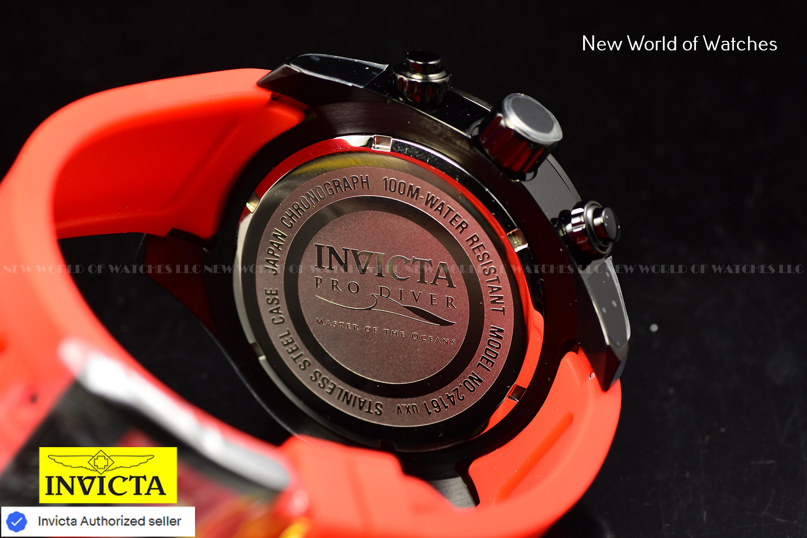 Invicta Pro Diver 50mm Red Chronograph Silicone Straps Men’s Watch 24161