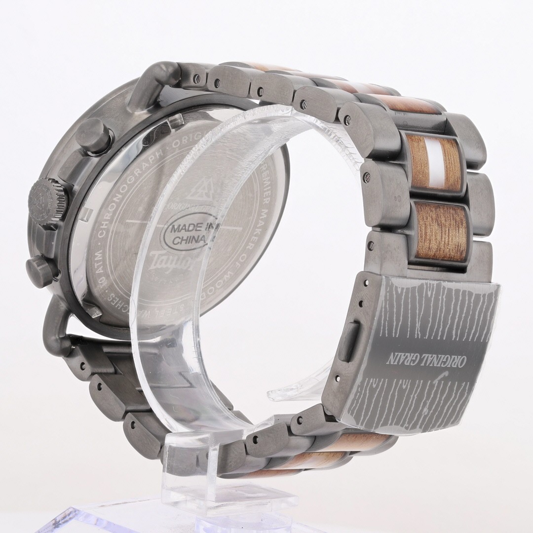 Original Grain Taylor Guitars Koa Gunmetal w / Urban Ash Dial Quartz Men’s Watch