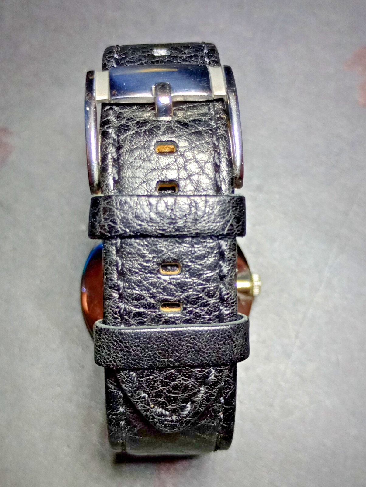 FOSSIL FS-4130 ARKITEKT All Black Stainless Steel Wristwatch Blue hands Dial!!