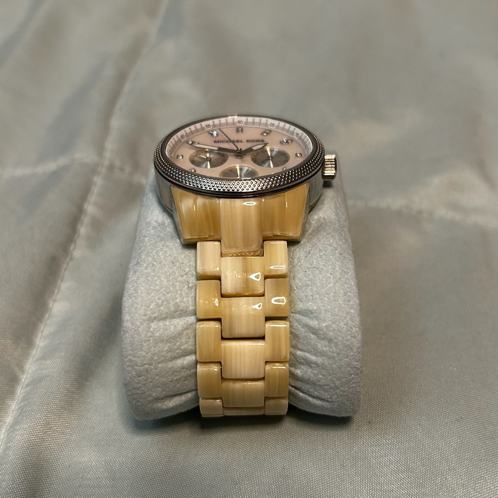 Michael Kors Ritz Horn Resin and Gold-Tone Chronograph Watch MK5641