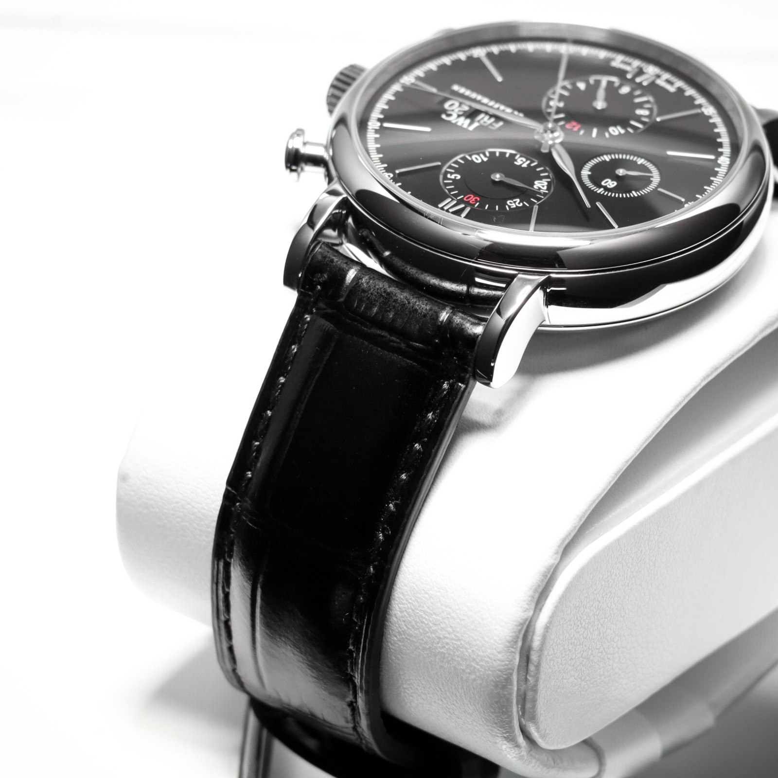 IWC Schaffhausen Portofino [Complete] 42mm Steel Case Black Dial Alligator Strap