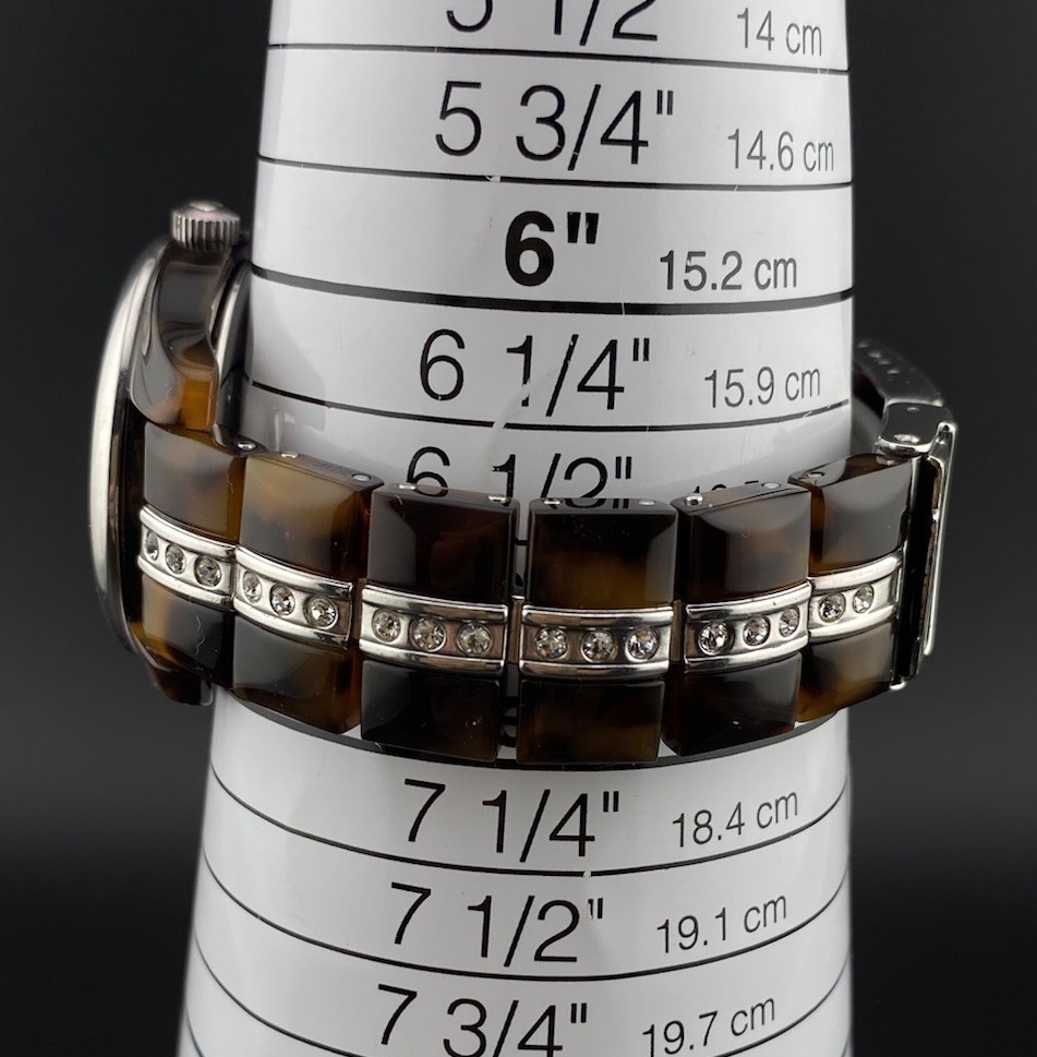 Brighton Dana Point Tortoise Shell Crystals Encrusted Woman’s Watch Aesthetic