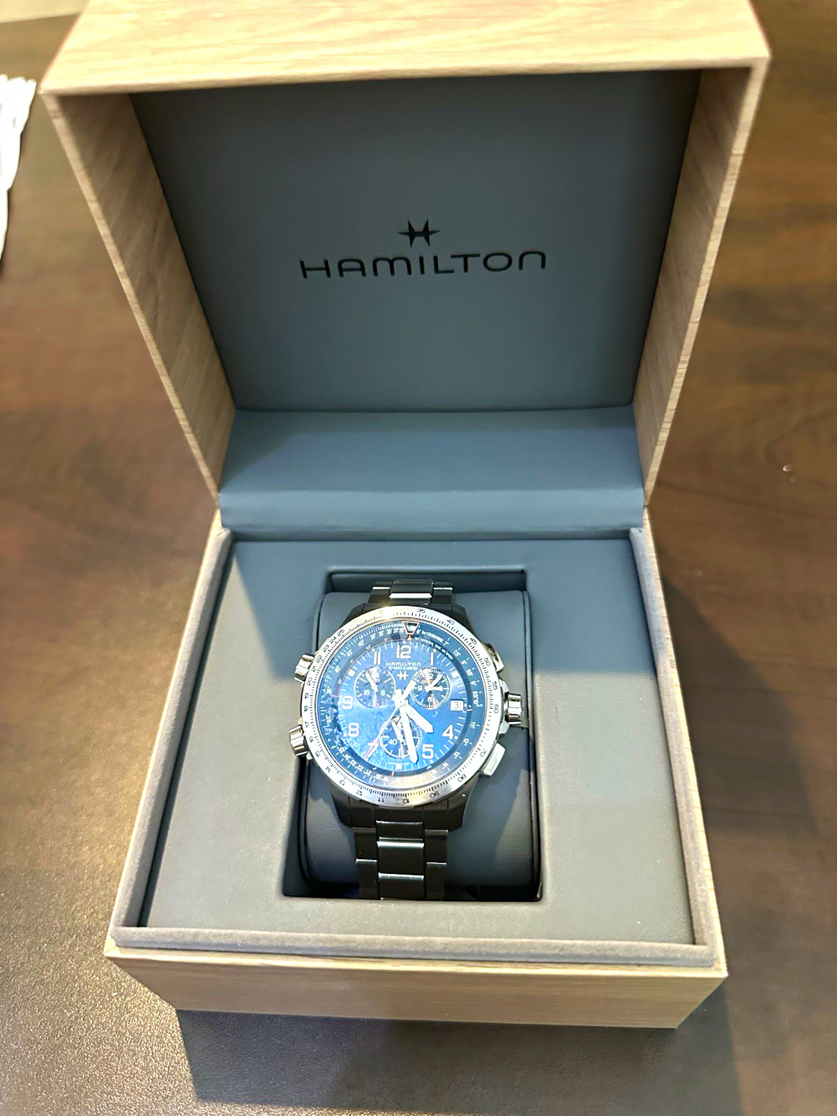 Hamilton Khaki X-Wind Auto Chronograph Black Dial Date w/ Box & Manual