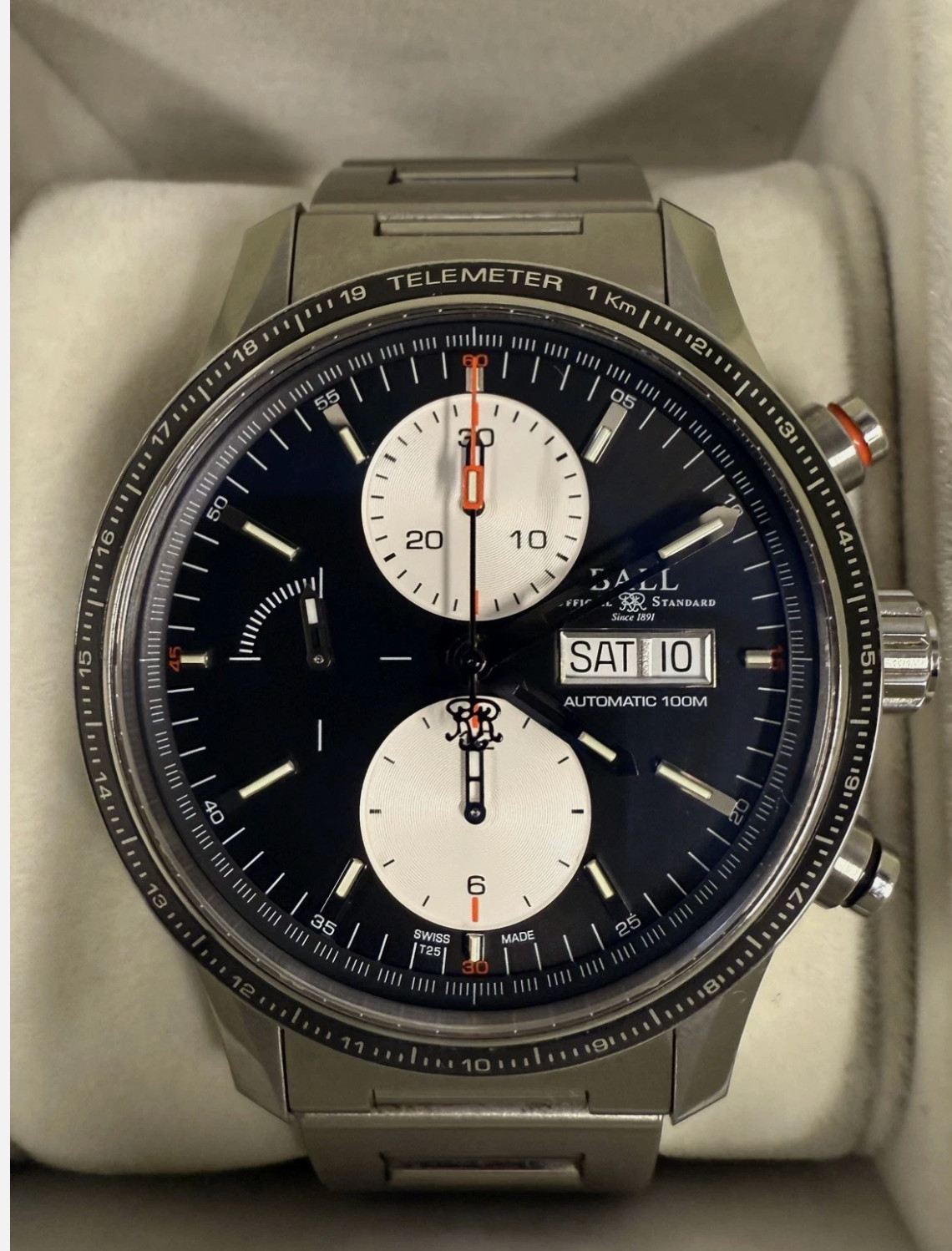 Ball Fireman Storm 42mm Chaser Pro Chronograph Automatic Black Dial Men’s Watch