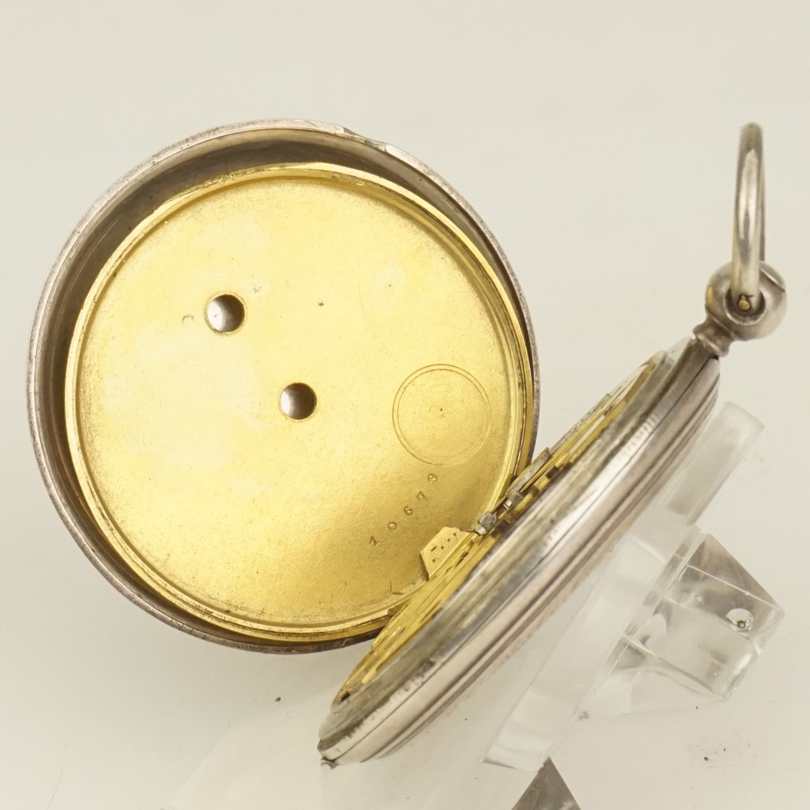 RAR! Fullhunter Solid Silver Key Pocket watch Men’s no repeater fusee duplex RAR