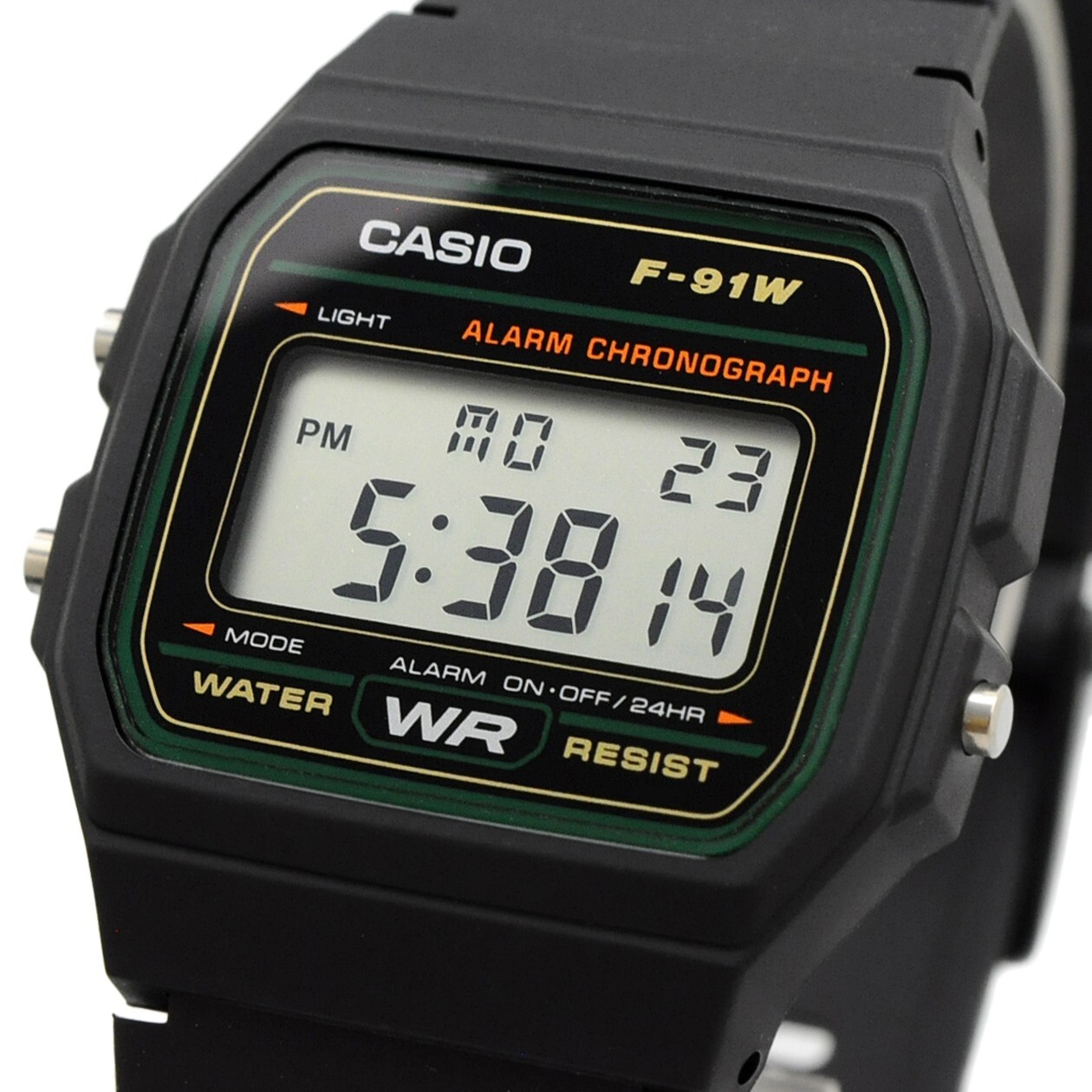 CASIO F-91W-3DG Green Trim Classic Digital Watch